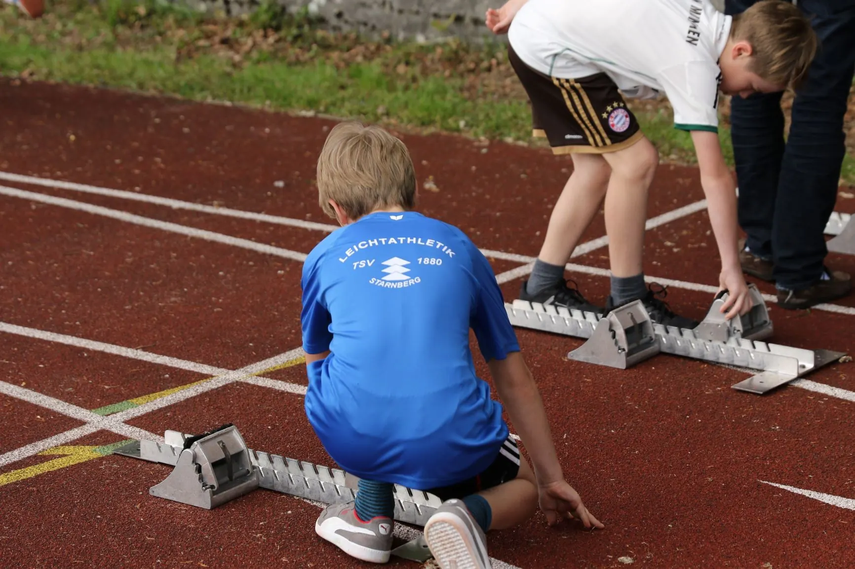 Leichtathletik am Startblock